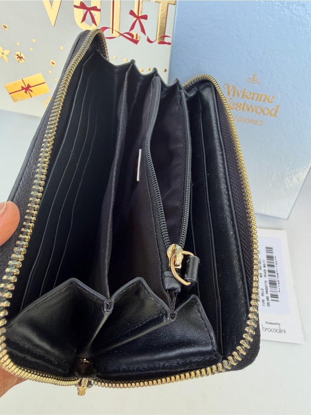 Vivienne Westwood Pink, White & Black Trim Colorblock Wallet - Picture 12 of 13